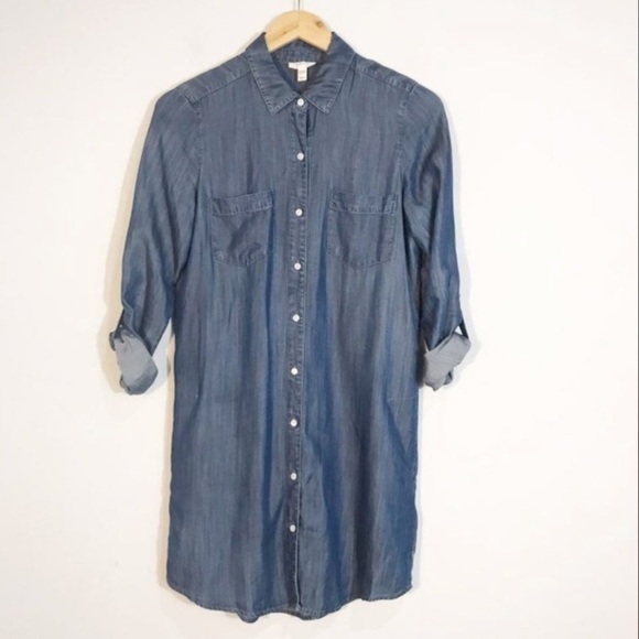 JOIE Lilyana Chambray Shirt Dress - Picture 1 of 7